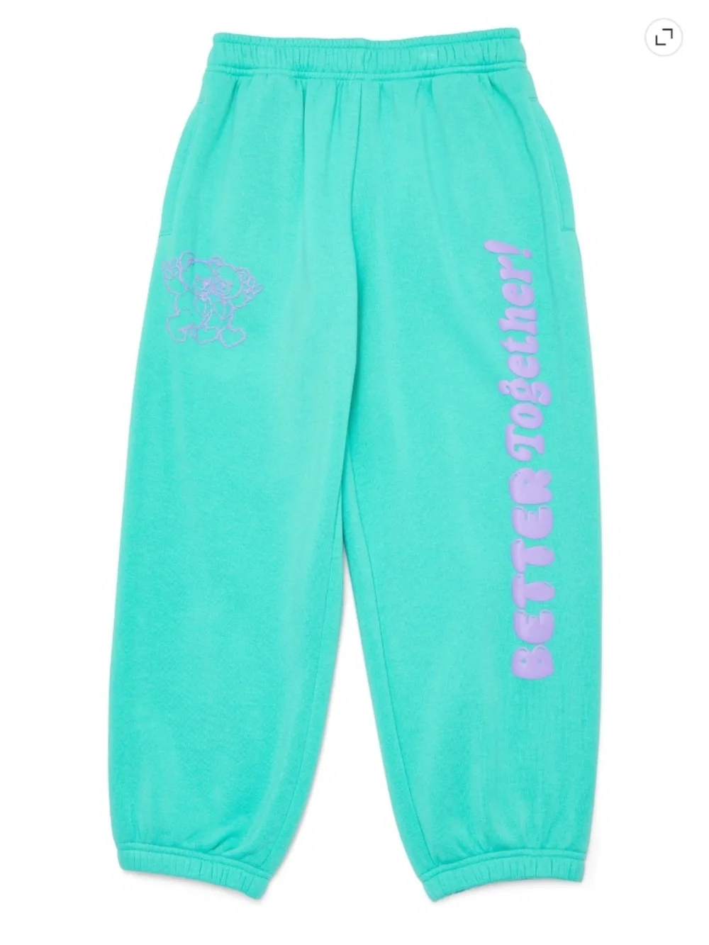 Way To Celebrate Girls Surfside Blue Graphic Jogger Sweatpants Size 6/7 NWT